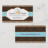 Carte de visite personnalisable de petit gâteau (Devant / Derrière)