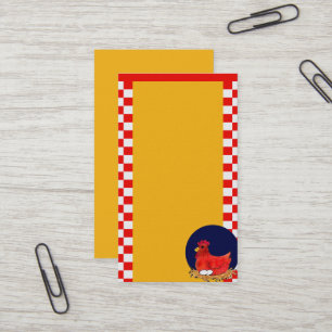 Carte de visite personnalisable de poulet du pays