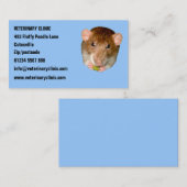 Carte de visite personnalisable de rat affamé (Devant / Derrière)