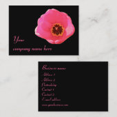 Carte de visite personnalisable de Tulipe rose (Devant / Derrière)
