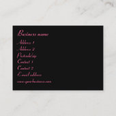 Carte de visite personnalisable de Tulipe rose (Dos)