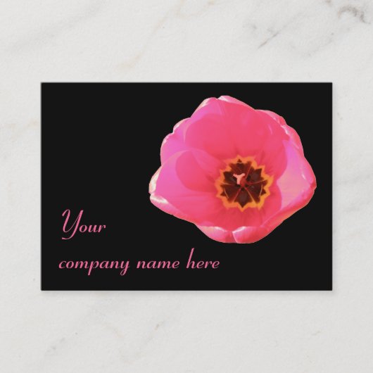 Carte de visite personnalisable de Tulipe rose (Devant)
