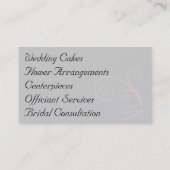 Carte de visite personnalisable de wedding planner (Dos)