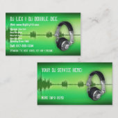 Carte de visite PERSONNALISABLE du DJ (Devant / Derrière)