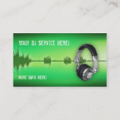 Carte de visite PERSONNALISABLE du DJ (Dos)