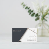 Carte De Visite Personnalisable Elegant Floral Modèle 14 (Debout devant)