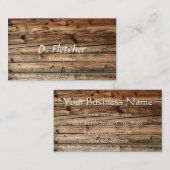 Carte de visite personnalisable en bois de faux (Devant / Derrière)