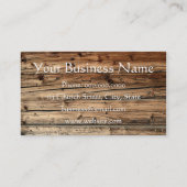 Carte de visite personnalisable en bois de faux (Dos)
