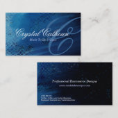 Carte de visite personnalisable grunge bleu peint (Devant / Derrière)