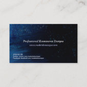 Carte de visite personnalisable grunge bleu peint (Dos)