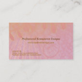 Carte de visite personnalisable grunge bouclé (Dos)