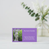 CARTE DE VISITE, PERSONNALISABLE, JARDIN STATUAIRE (Debout devant)