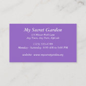 CARTE DE VISITE, PERSONNALISABLE, JARDIN STATUAIRE (Dos)