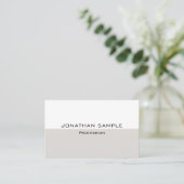 Carte De Visite Personnalisable Modèle tendance élégant moderne (Debout devant)