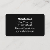 Carte de visite personnalisable | Moderne (Dos)