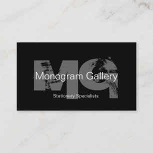 Carte de visite personnalisable Monogramme en gras