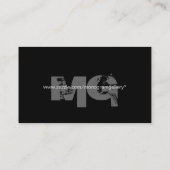 Carte de visite personnalisable Monogramme en gras (Dos)