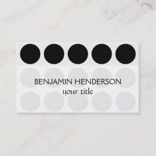 Carte De Visite Personnalisable Pois couleur blanche