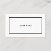 Carte de visite personnalisable pour artistes (Dos)
