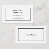 Carte de visite personnalisable pour artistes (Devant / Derrière)