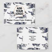 Carte de visite Personnalisable Pour Catterie (Devant / Derrière)