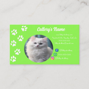 Carte de visite Personnalisable Pour Cattery Lawn