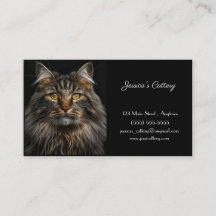 Carte de visite personnalisable pour chatterie