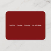 Carte de visite personnalisable pour chatterie (Dos)