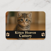 Carte de visite personnalisable pour chatterie (Devant)