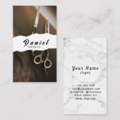 Carte De Visite Personnalisable pour coiffeurs et barbiers (Devant / Derrière)