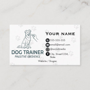 Carte de visite personnalisable pour dresseur de c