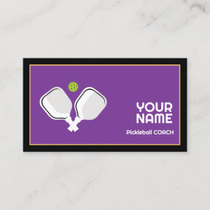 Carte De Visite Personnalisable pour l'entraîneur de pickleball
