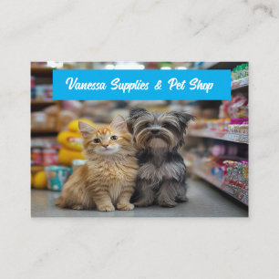 Carte de visite personnalisable pour magasin d'ani