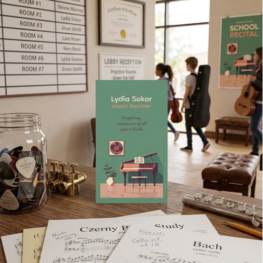 Carte de visite personnalisable pour professeur de