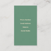 Carte de visite personnalisable pour professeur de (Dos)