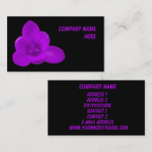 Carte de visite personnalisable Purple Crocus (Devant / Derrière)