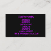 Carte de visite personnalisable Purple Crocus (Dos)