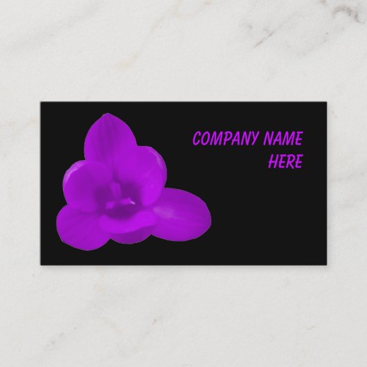 Carte de visite personnalisable Purple Crocus (Devant)