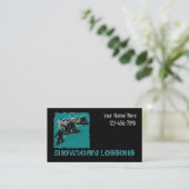 Carte de visite personnalisable Snowboard (Debout devant)