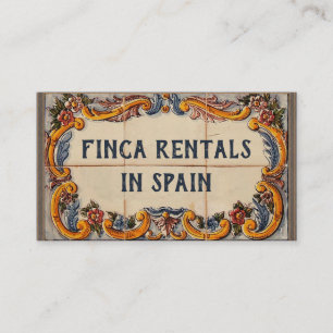 Carte de visite personnalisable (style espagnol)