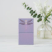 Carte de visite personnalisable Violet Dragonfly (Debout devant)