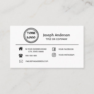 Carte De Visite personnalisation Logo moderne minimaliste des icô