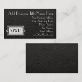 Carte De Visite Personnalisation masculine exécutive à 3 lettres m (Devant / Derrière)