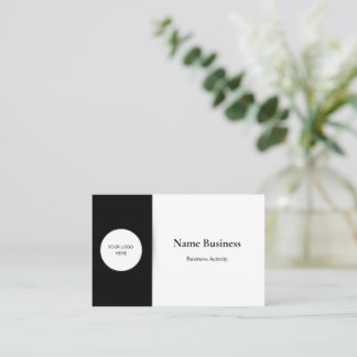 Carte De Visite Personnalisation minimaliste : noir et blanc