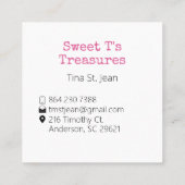 Carte de visite personnalisé (Dos)