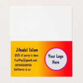 Carte De Visite Personnalisé (Extérieur déplié)