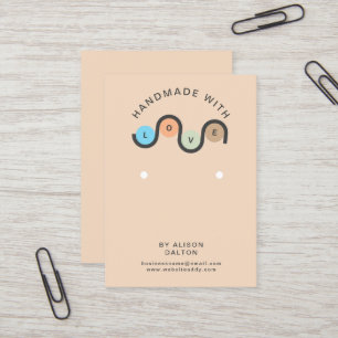 Carte De Visite Personnalisé À La Main Avec Boucles D'Oreilles D'A