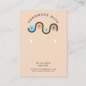 Carte De Visite Personnalisé À La Main Avec Boucles D'Oreilles D'A (Devant)