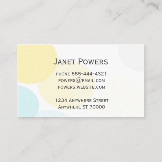 carte de visite personnalisé abstrait art moderne (Dos)