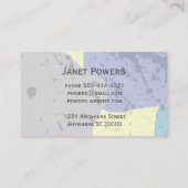 carte de visite personnalisé abstrait art moderne (Dos)